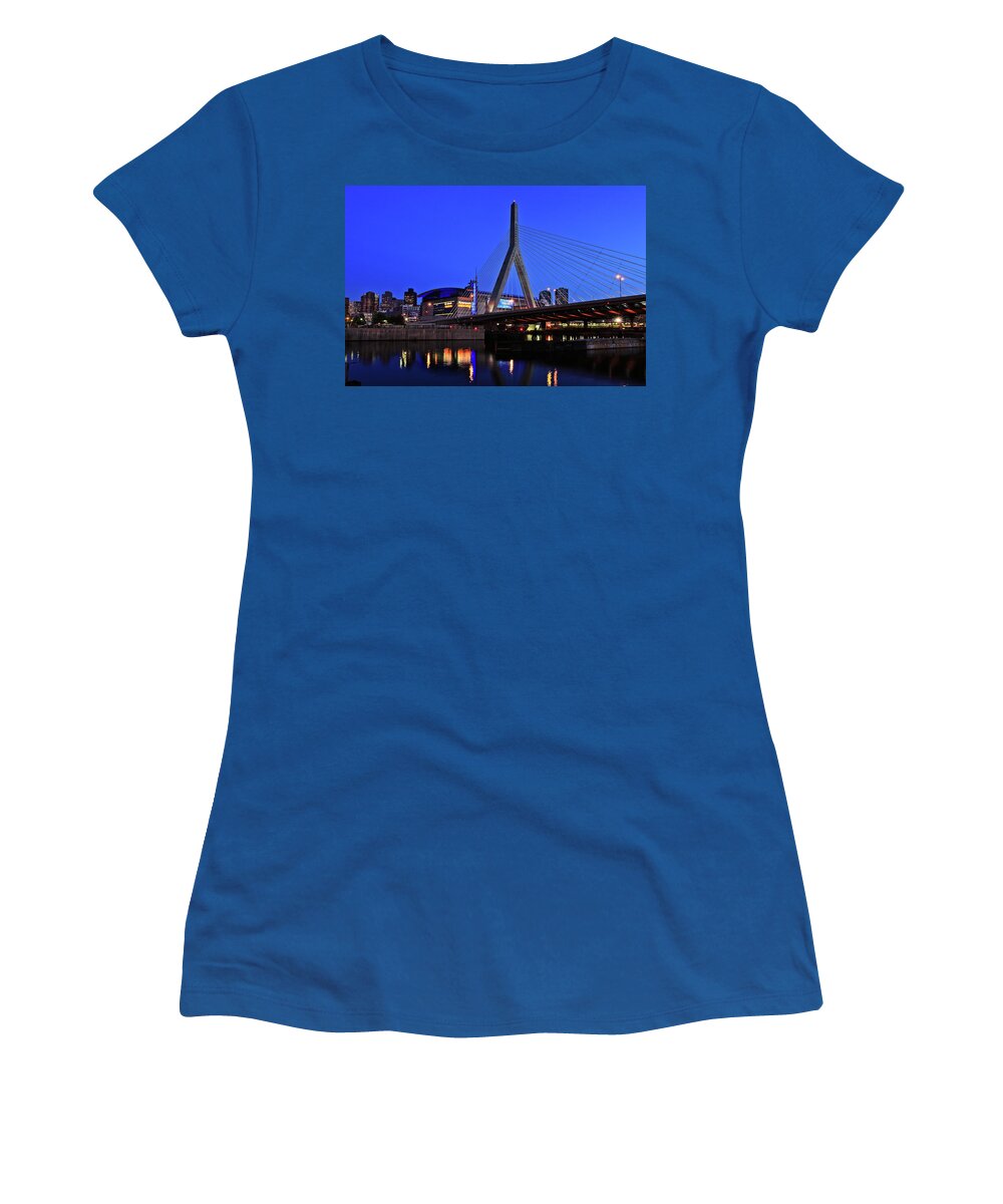 Boston Women's T-Shirt featuring the photograph Boston Garden and Zakim Bridge by Rick Berk