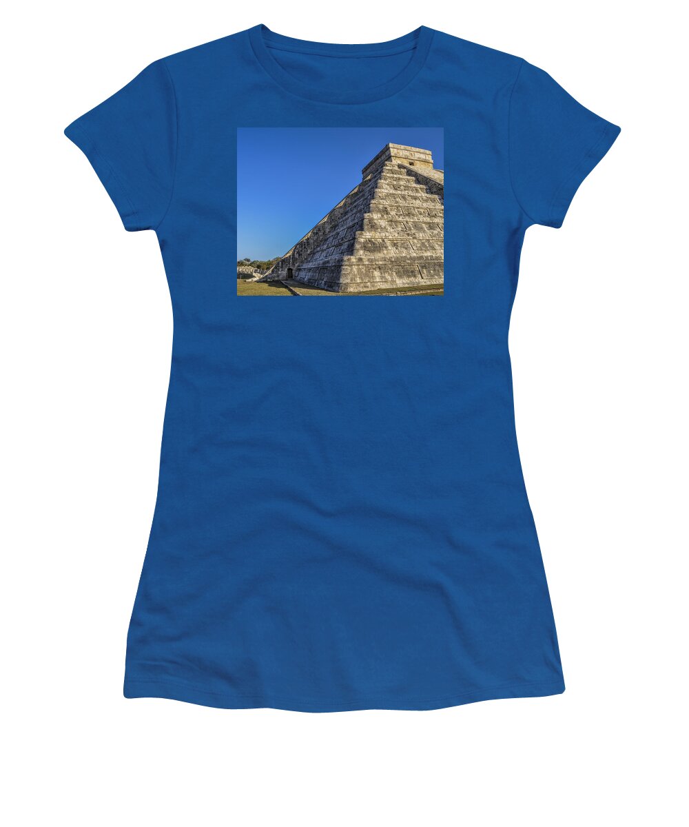 Sky Women's T-Shirt featuring the photograph Chichen Itza at Spring Equinox by Pelo Blanco Photo