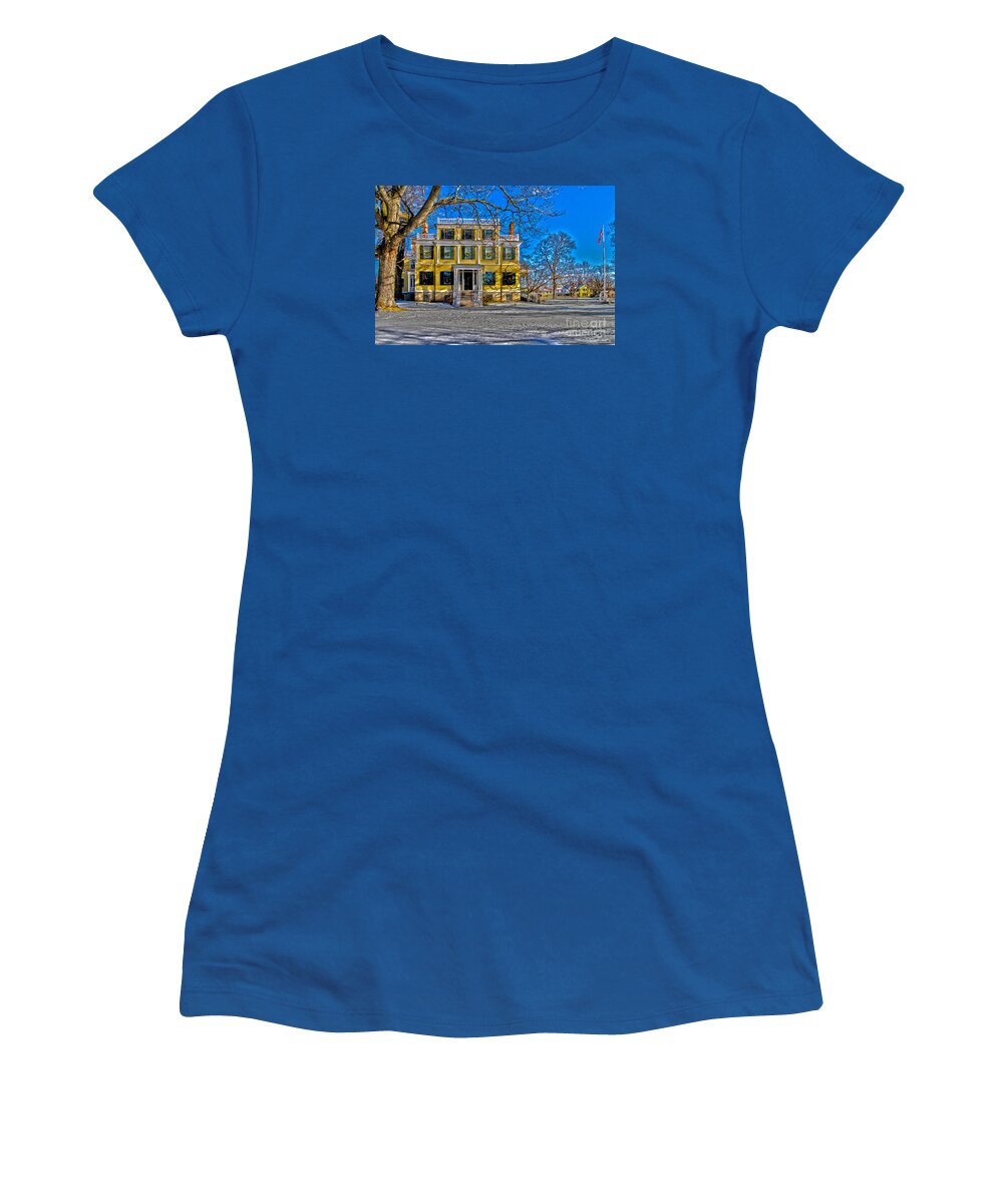 Granger Homestead Women's T-Shirt featuring the photograph Christmas at the Granger Homestead by William Norton