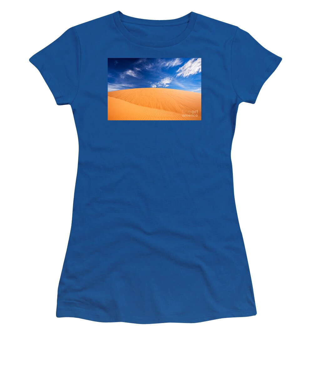 Coral Pink Sand Dunes Women's T-Shirt featuring the photograph Coral Pink Sand Dunes State Park, Kanab, Utah by Bryan Mullennix