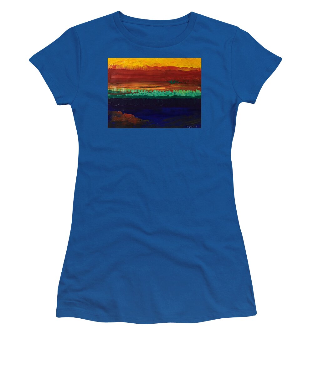 Landscape Women's T-Shirt featuring the painting Divertimento by Norma Duch
