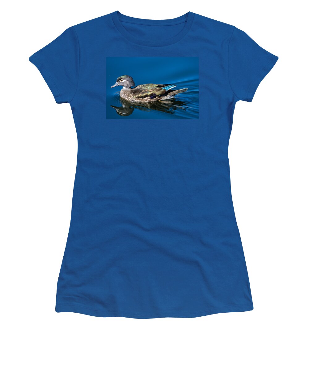 Wood Duck Women's T-Shirt featuring the photograph Female Wood Duck by Mindy Musick King