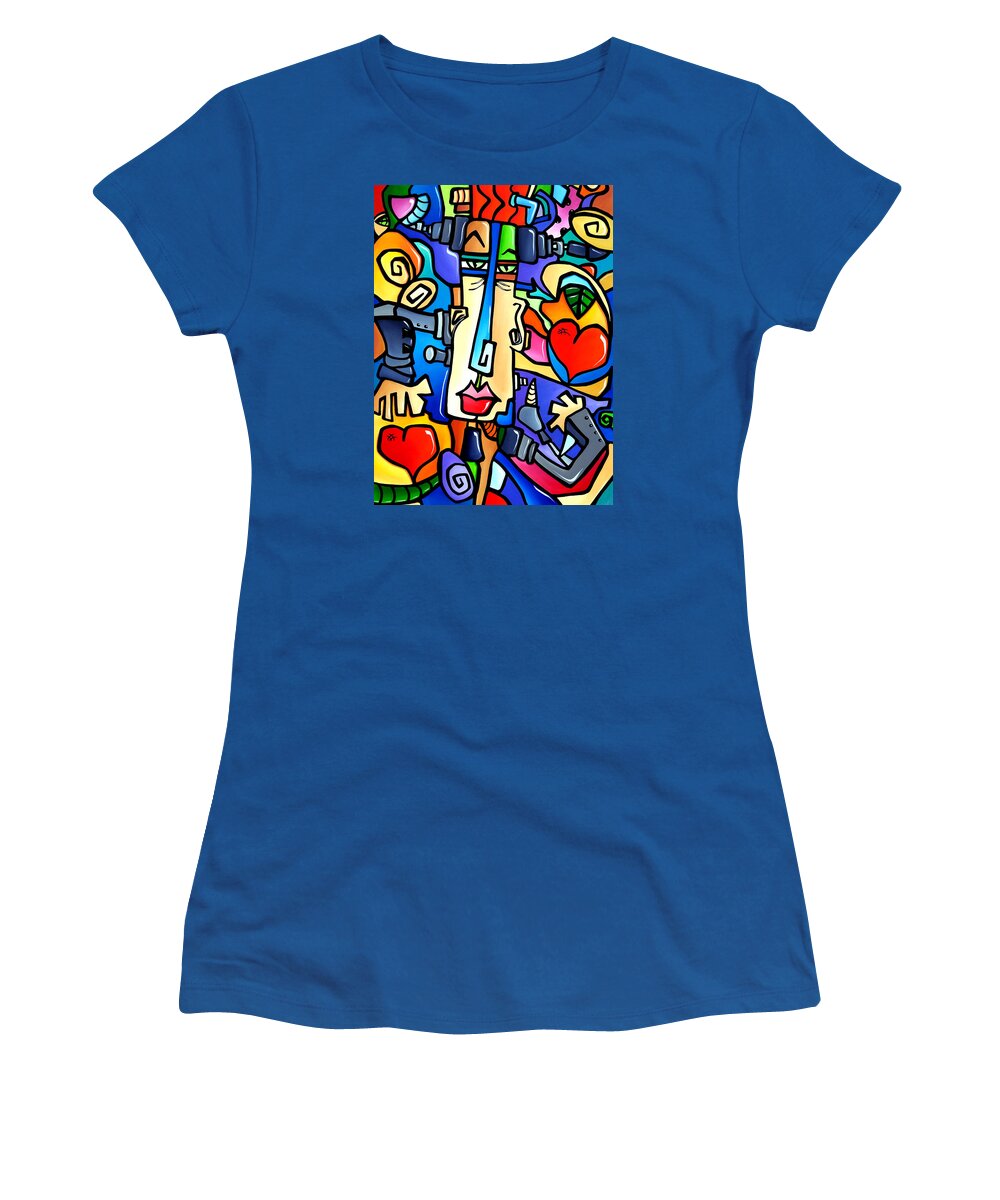 Fidostudio Women's T-Shirt featuring the painting Frank by Tom Fedro
