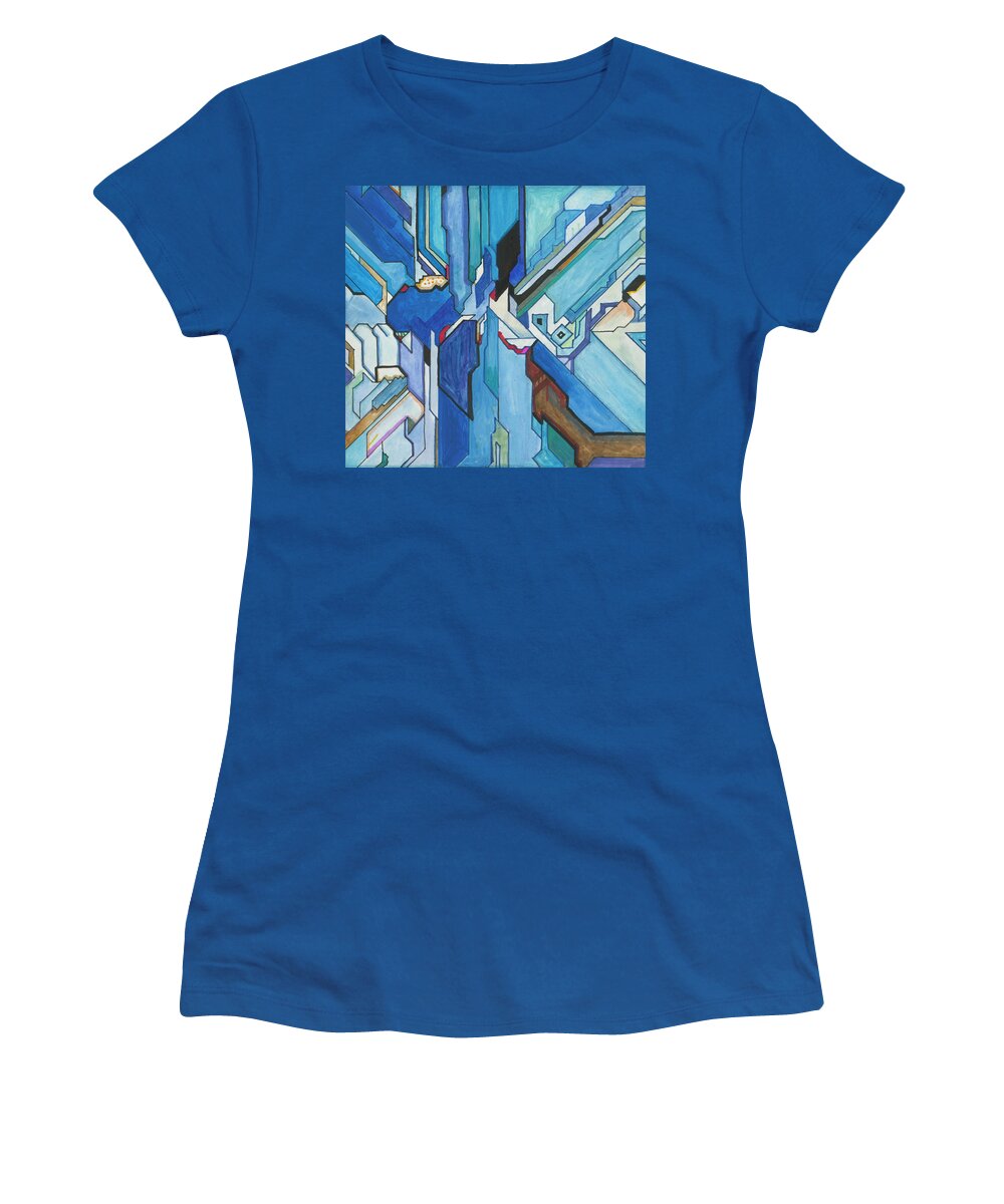 Bible Women's T-Shirt featuring the painting Genesis - THE WIEDMANN BIBLE page 13 by Willy Wiedmann