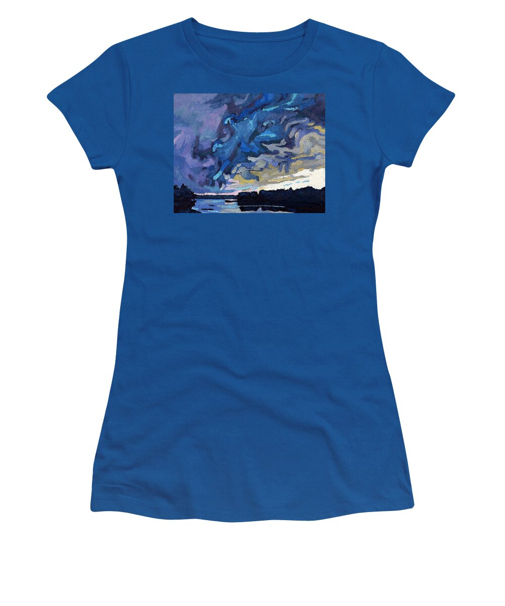 Shelf Women's T-Shirt featuring the painting Gust Front by Phil Chadwick