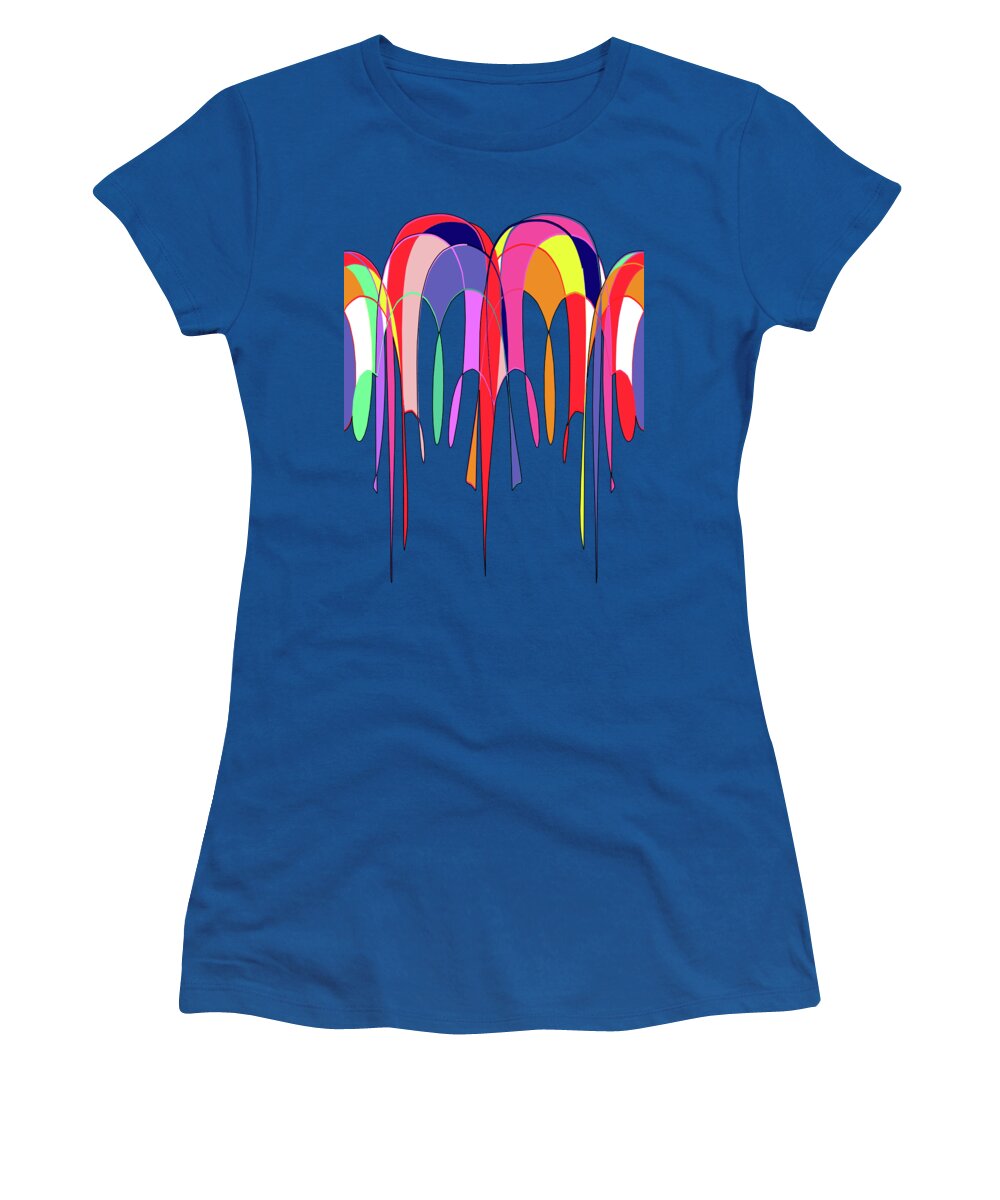 Hot Air Balloons Women's T-Shirt featuring the painting Hot Air Balloons by Two Hivelys
