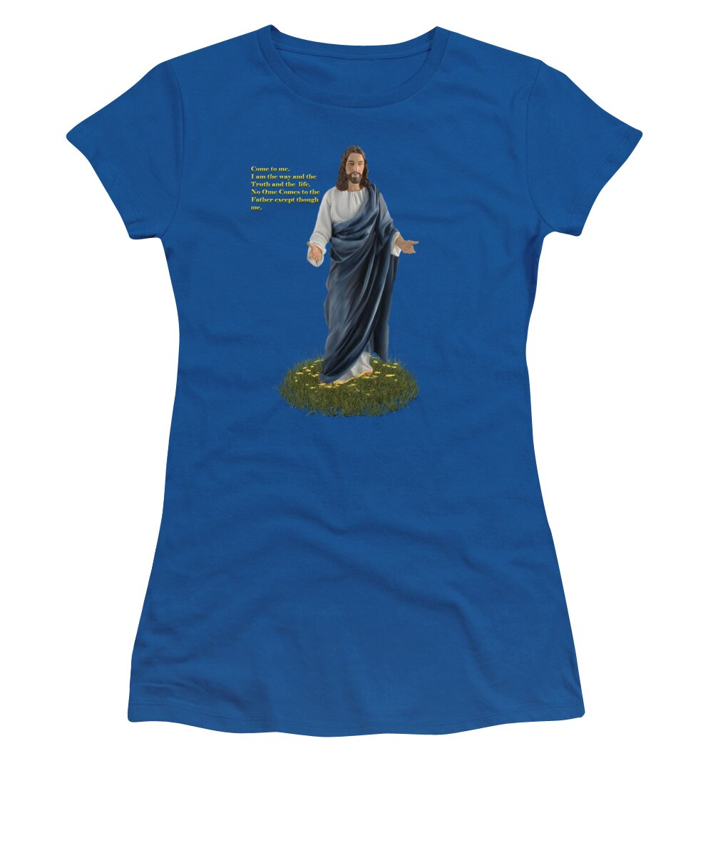 Jesus Women's T-Shirt featuring the digital art I am the way John 14 6 by Walter Colvin
