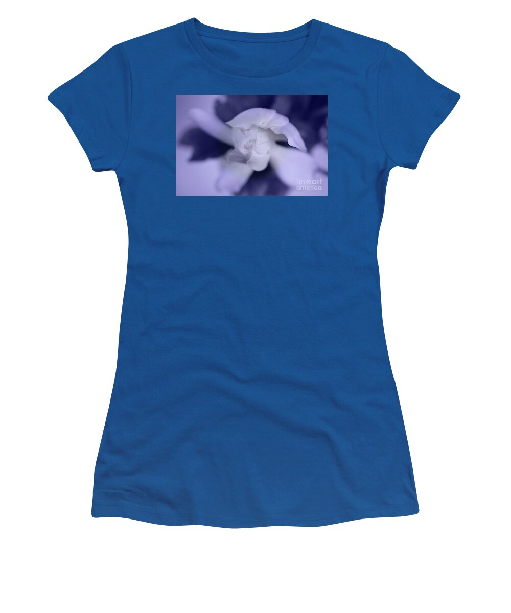 White Flower Petals Women's T-Shirt featuring the photograph Inspired by Ella Kaye Dickey