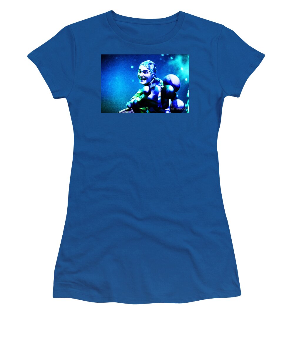 Intergalactic Blue Man Women's T-Shirt featuring the photograph Intergalactic Blue Man by Mariola Bitner