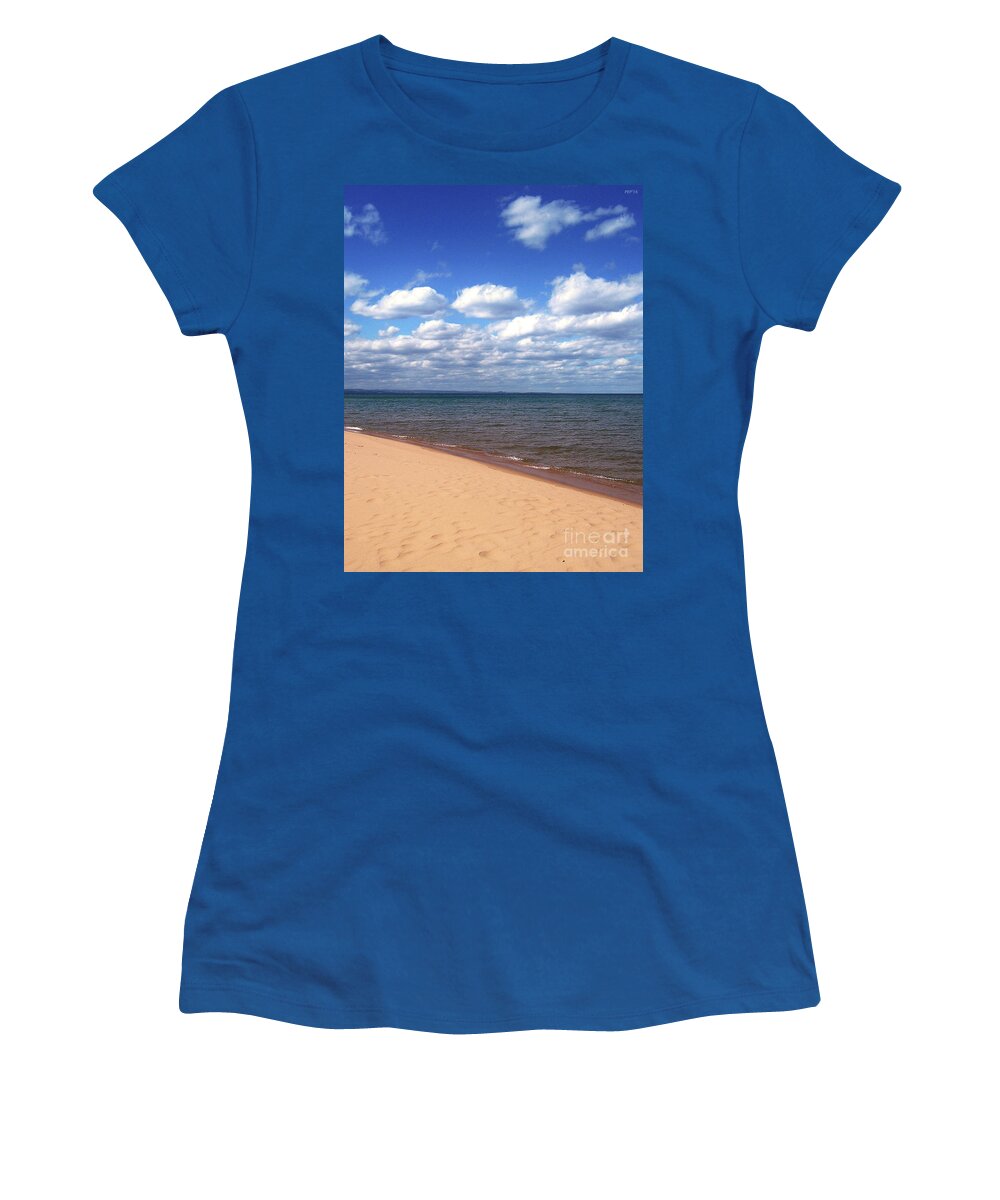 Michigan Women's T-Shirt featuring the photograph Lake Superior In Summer by Phil Perkins