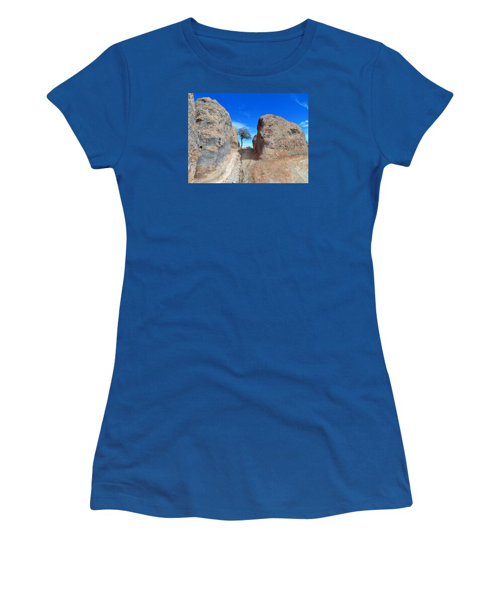 New Mexico Women's T-Shirt featuring the photograph Lone Tree by Christopher Brown
