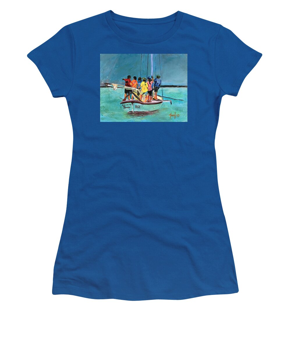 Hope Town Women's T-Shirt featuring the painting Lonesome Dove III by Josef Kelly