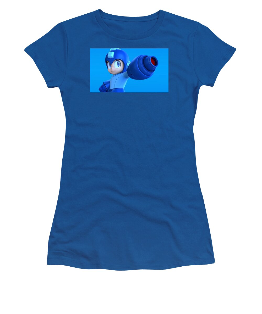 Mega Man Women's T-Shirt featuring the digital art Mega Man by Maye Loeser