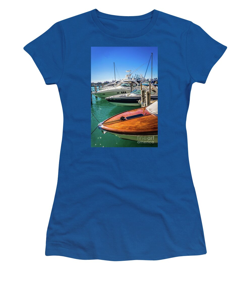Miami Women's T-Shirt featuring the photograph Miami Beach Marina 4507 by Carlos Diaz
