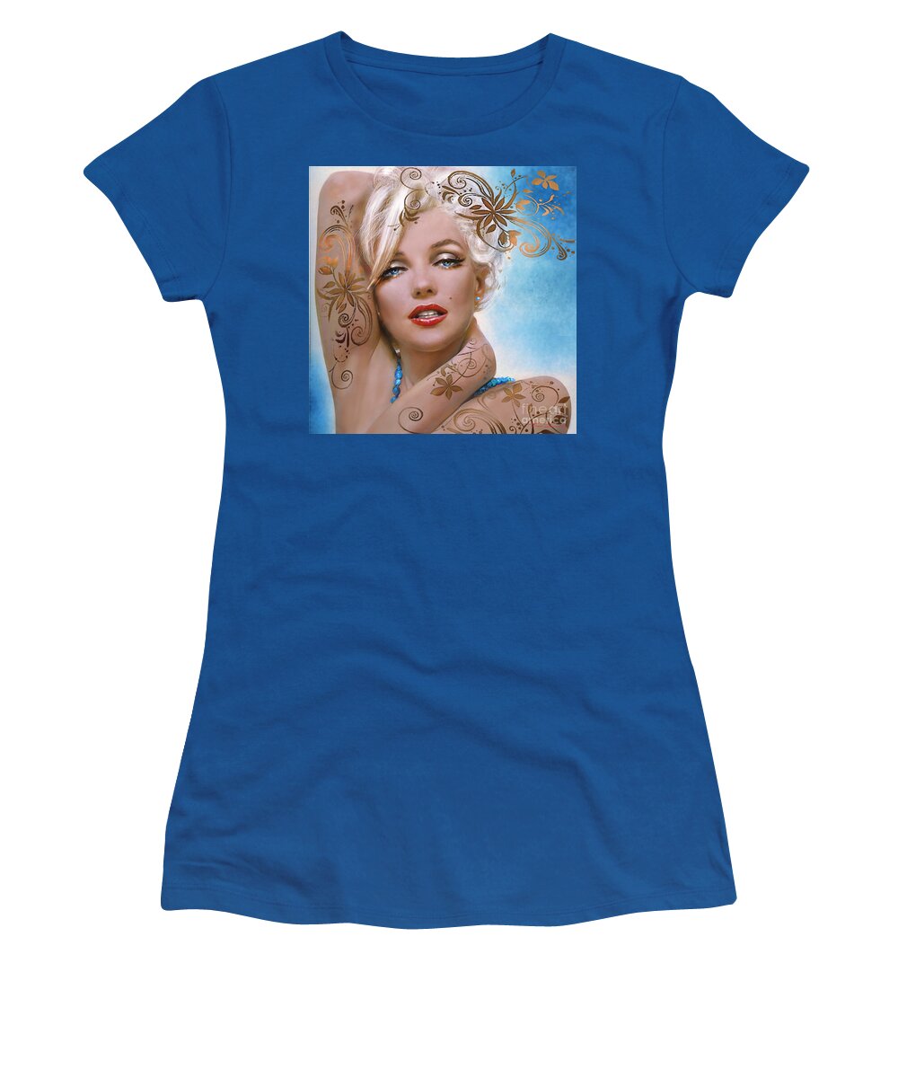 Theo Danella Women's T-Shirt featuring the painting MM 127 Deco by Theo Danella
