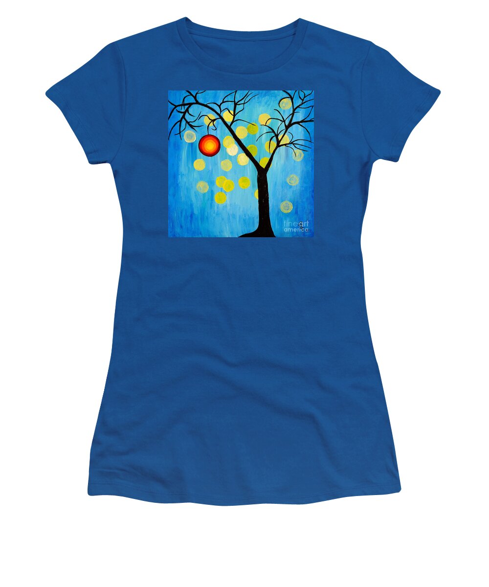 Trees Women's T-Shirt featuring the painting Modern Tree by Art by Danielle