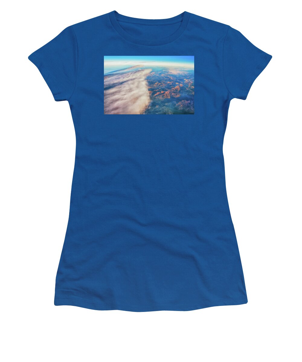 Landscape Women's T-Shirt featuring the photograph Morning Clouds Over Sierra Nevada Mountains by Marc Crumpler