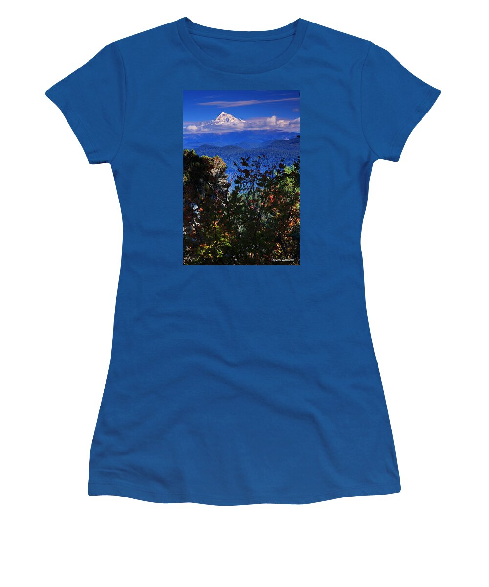 Landscape Women's T-Shirt featuring the photograph Mt.Hood N Fall by Steve Warnstaff
