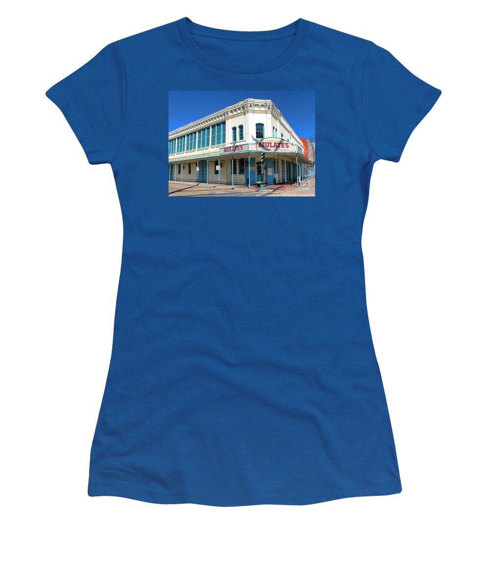 Mulate's Women's T-Shirt featuring the photograph New Orleans Mulate's by Olivier Le Queinec