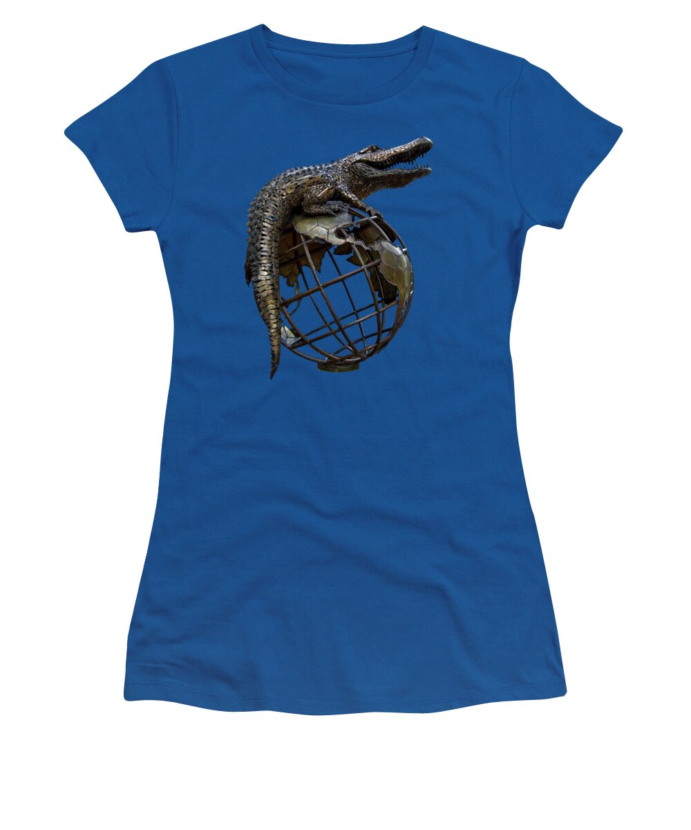 Gator Ubiquity Women's T-Shirt featuring the photograph On Top Of The World Transparent For T Shirts by D Hackett