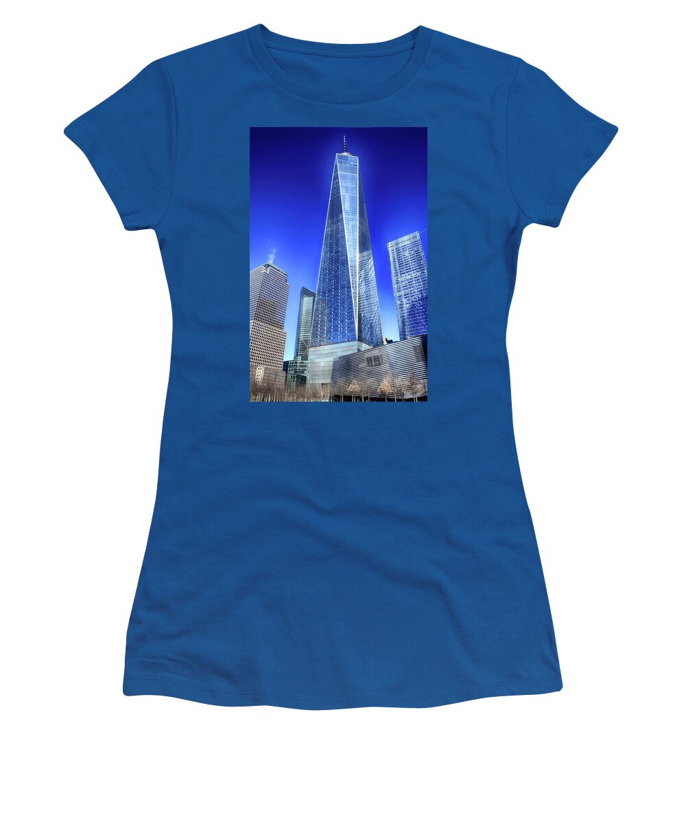 One World Trade Center Women's T-Shirt featuring the photograph Standing Tall by Dyle Warren