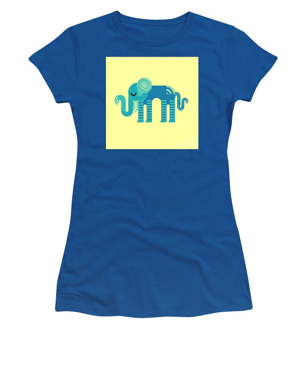 Elephant Women's T-Shirt featuring the digital art Pattern Elephant by Vix Edwards
