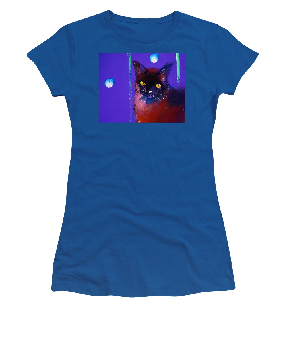 Cat Women's T-Shirt featuring the painting Posh Tom Cat by Charles Stuart