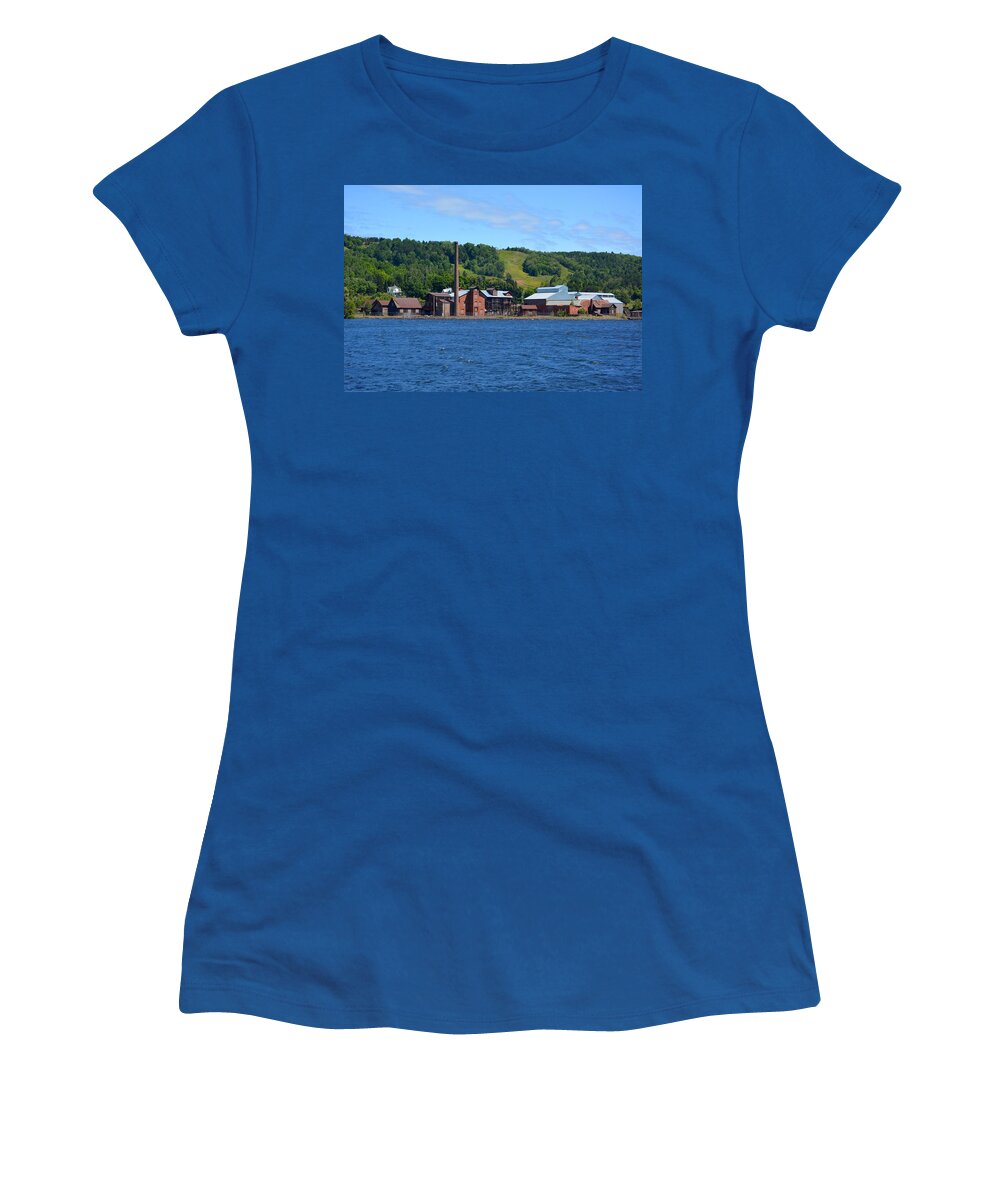 Keweenaw Women's T-Shirt featuring the photograph Quincy Smelting Works by Keith Stokes