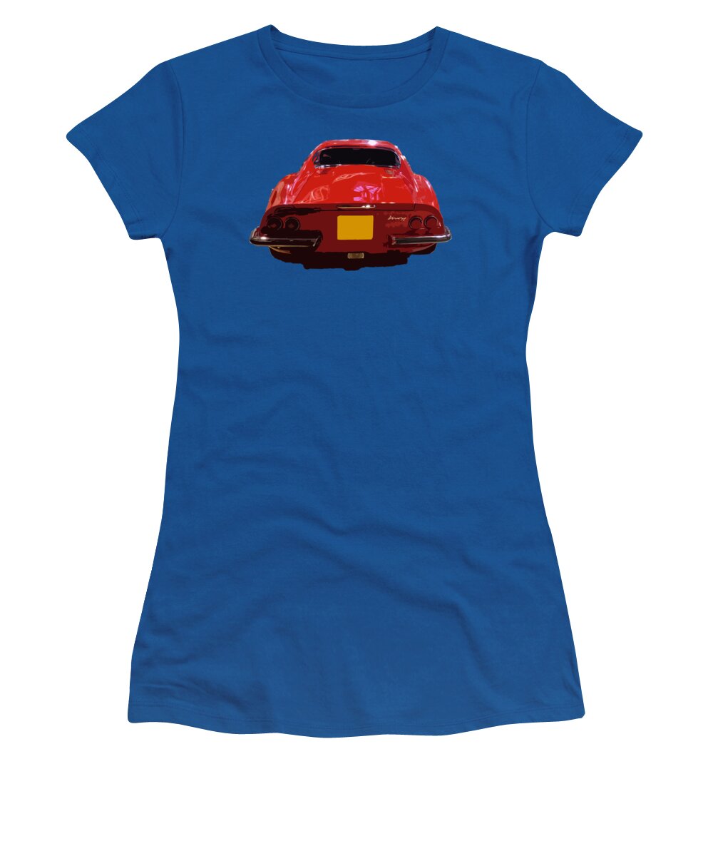 Red Women's T-Shirt featuring the digital art Red Classic EMD by Francesca Mackenney