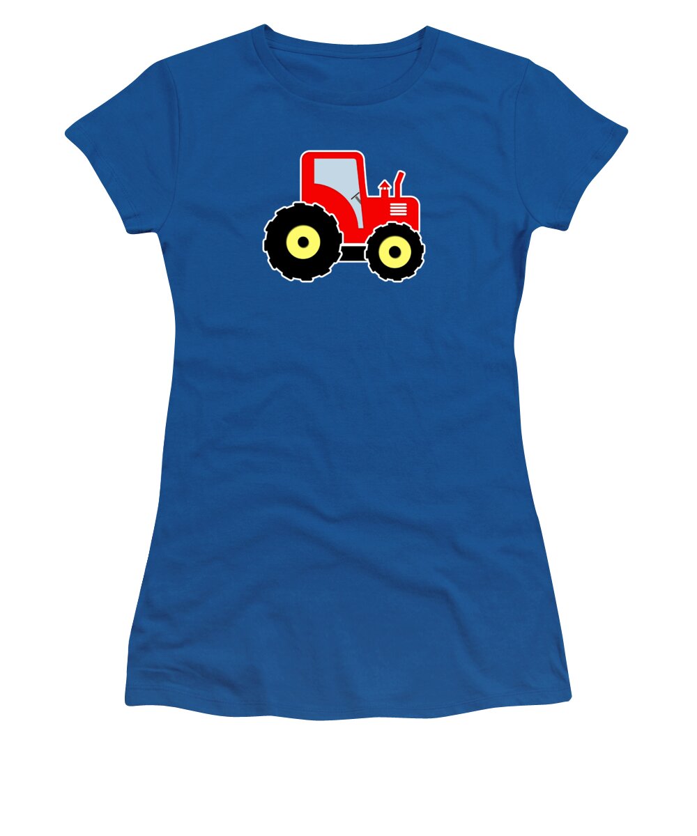 Toy Women's T-Shirt featuring the digital art Red toy tractor by Gaspar Avila