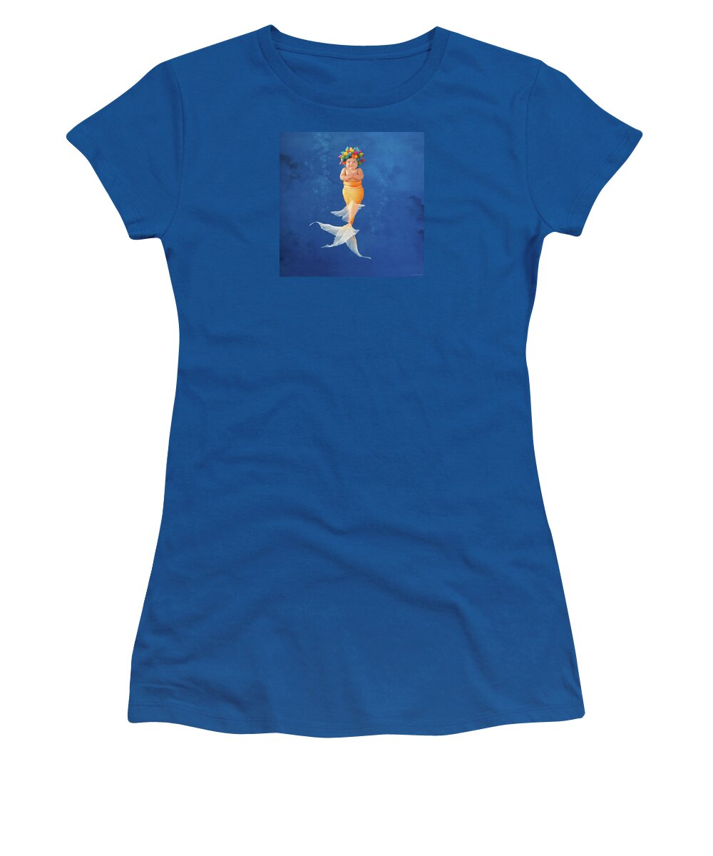 Under The Sea Women's T-Shirt featuring the photograph Sienna as a Mermaid by Anne Geddes