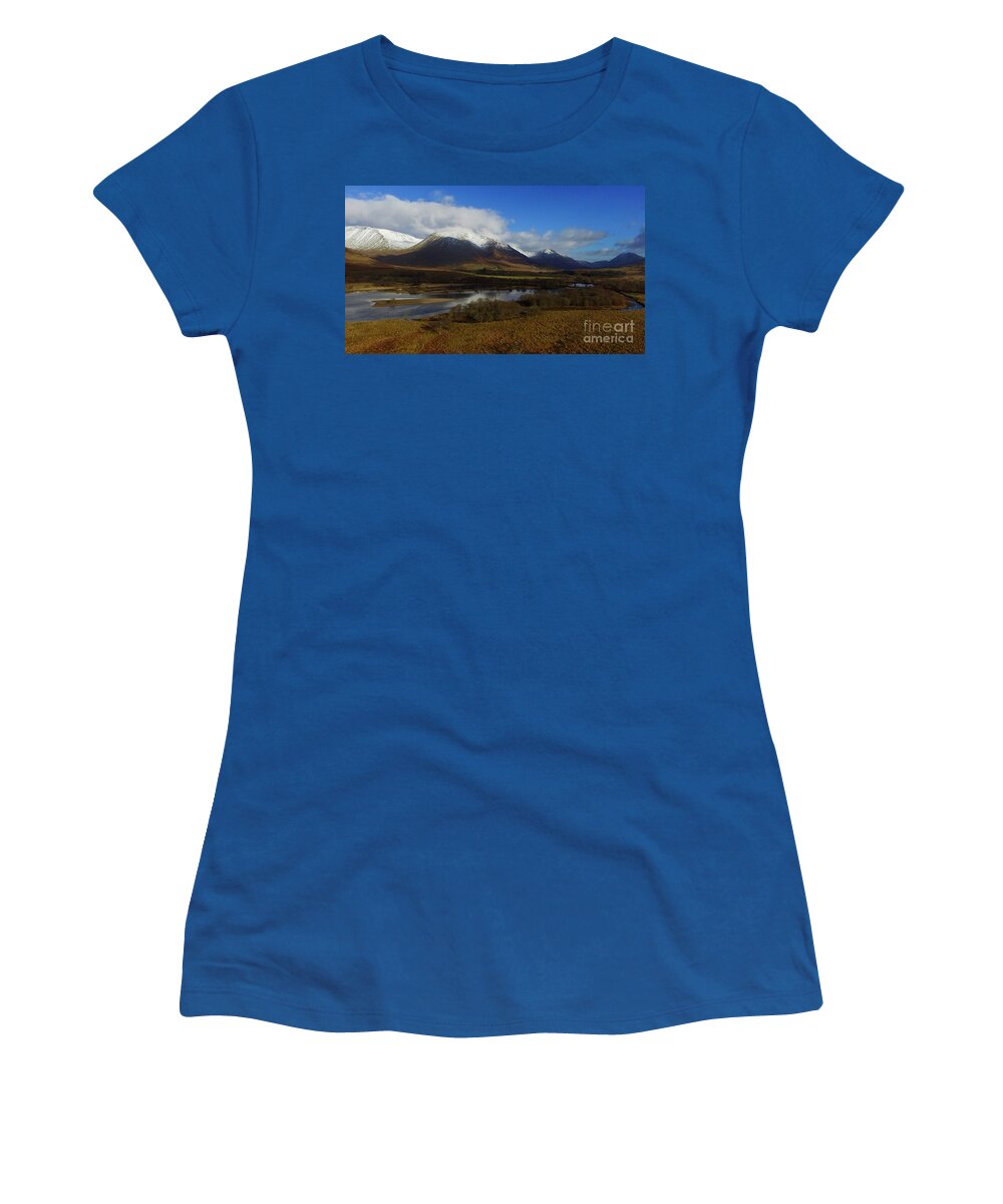 Mountains Women's T-Shirt featuring the photograph Snow Cap Mountains by David Grant