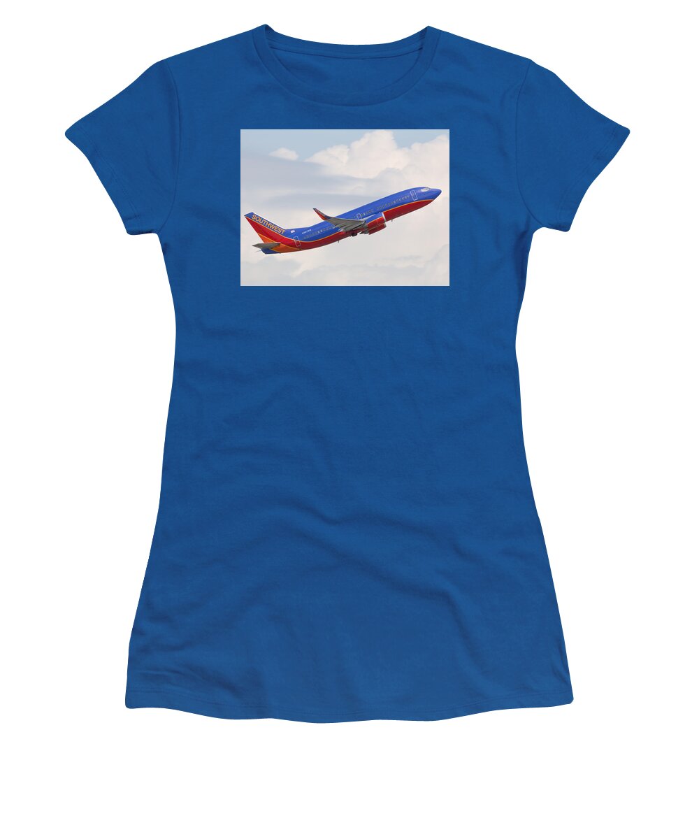 Southwest Women's T-Shirt featuring the photograph Southwest Jet by Dart Humeston