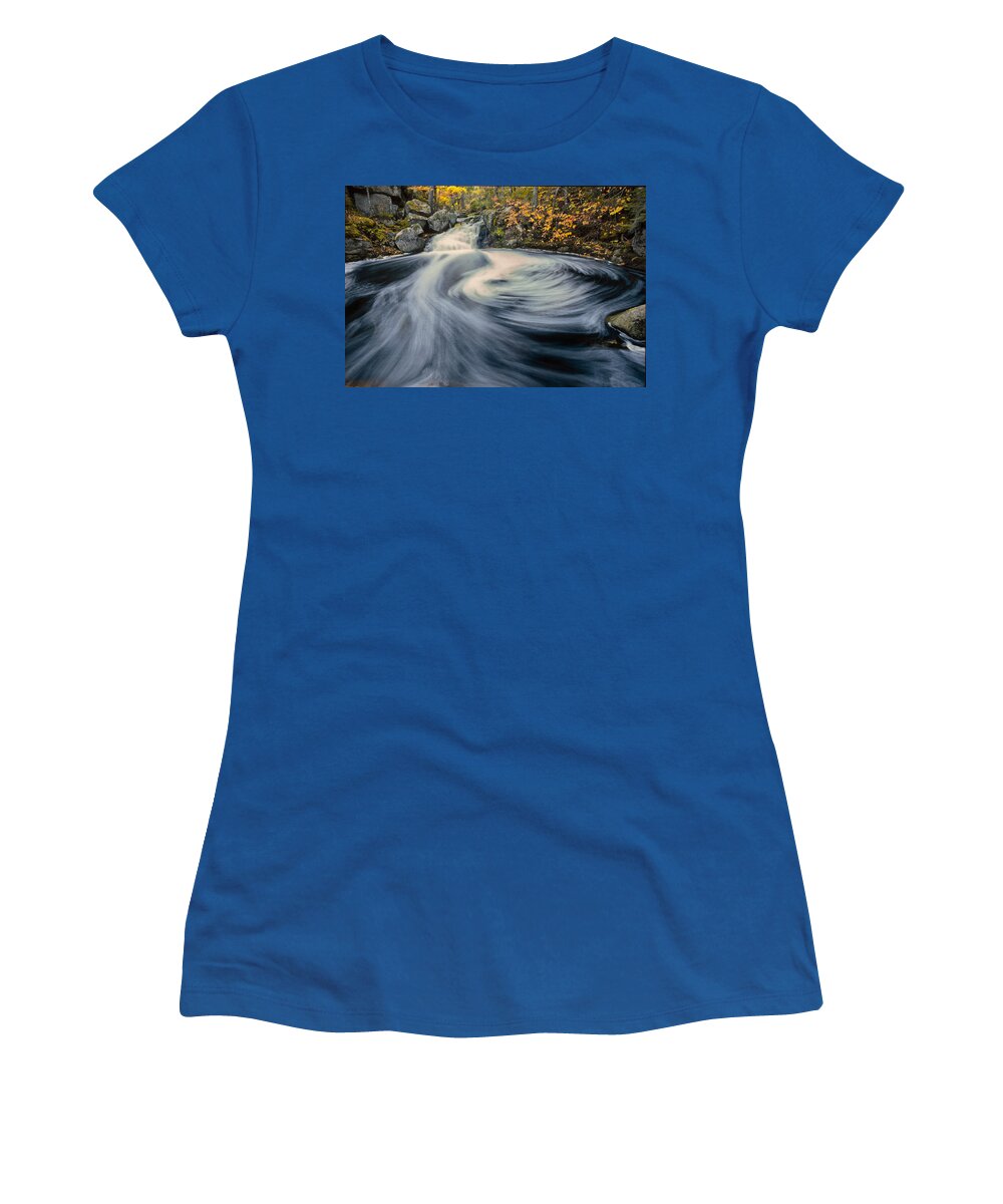 Waterfall Women's T-Shirt featuring the photograph Spirited Waters #1 by Irwin Barrett