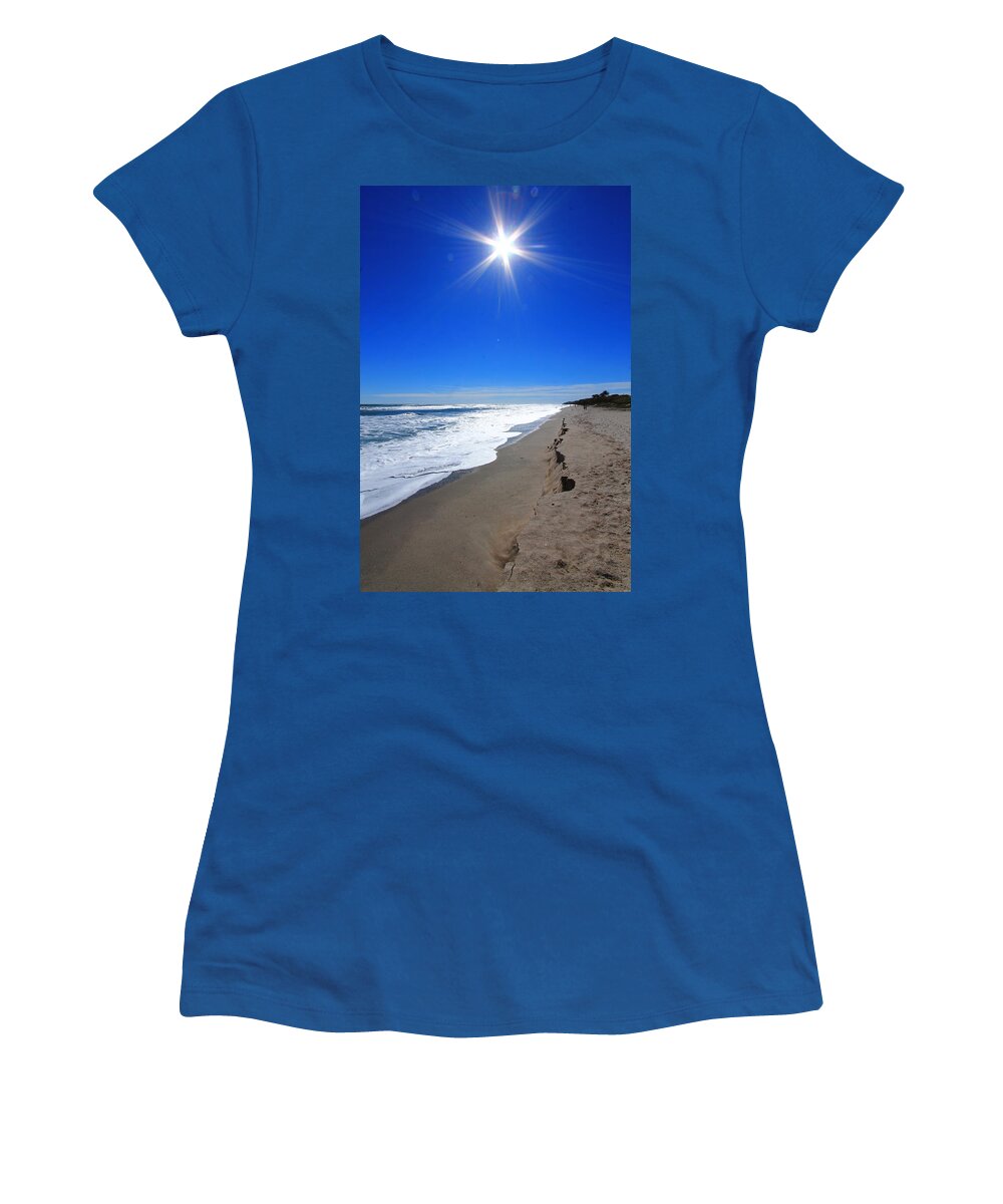 Jupiter Women's T-Shirt featuring the photograph Starlight Sun on the Beach by Catie Canetti