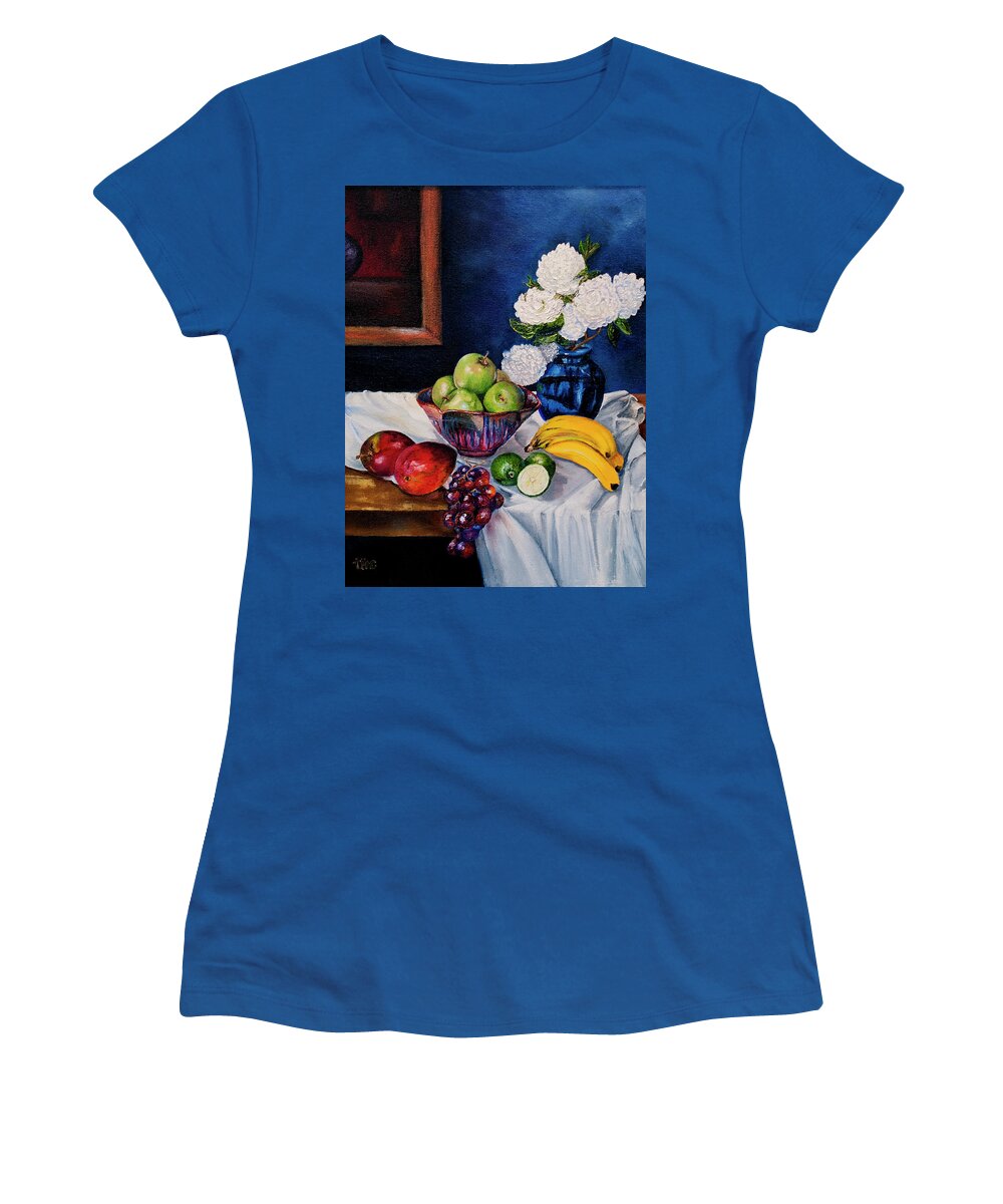 Still Life Women's T-Shirt featuring the painting Still Life with Snowballs by Terry R MacDonald