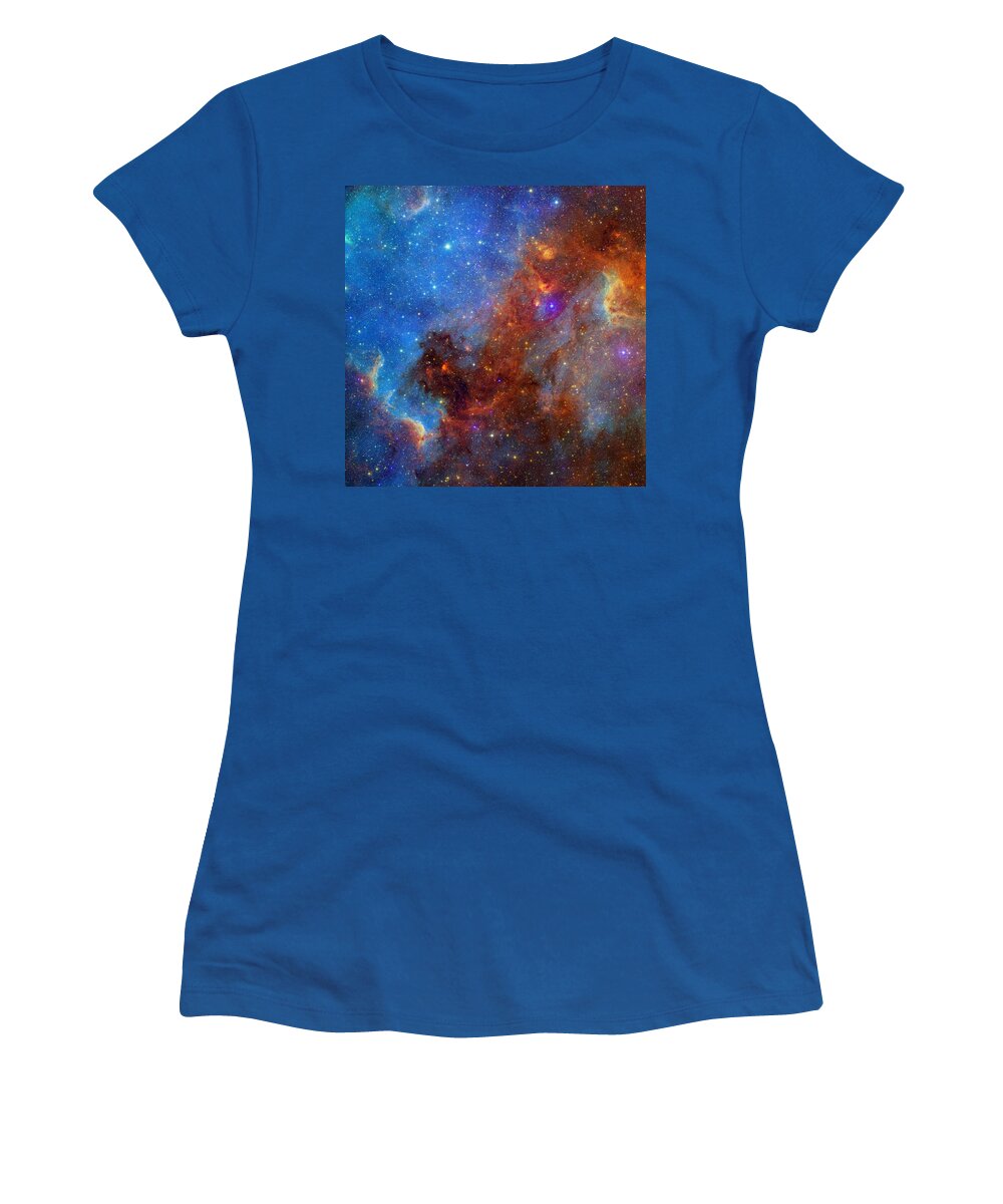 Space Women's T-Shirt featuring the photograph The North America Nebula in Different Lights by Eric Glaser