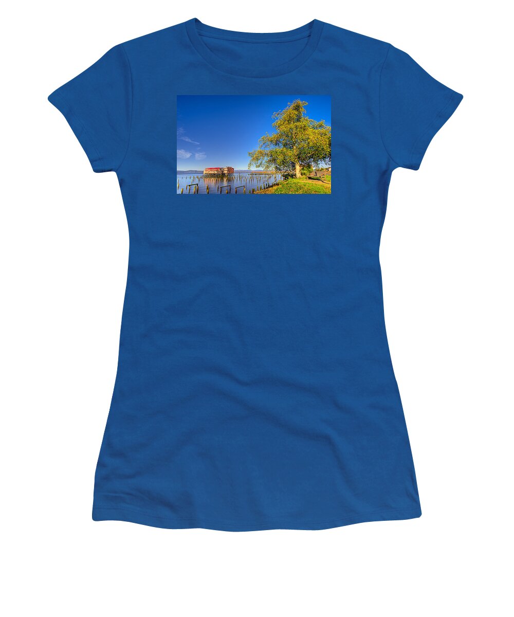 Ocean Women's T-Shirt featuring the photograph This is Oregon State 3 - Astoria Inlets Cannery by Paul W Sharpe Aka Wizard of Wonders