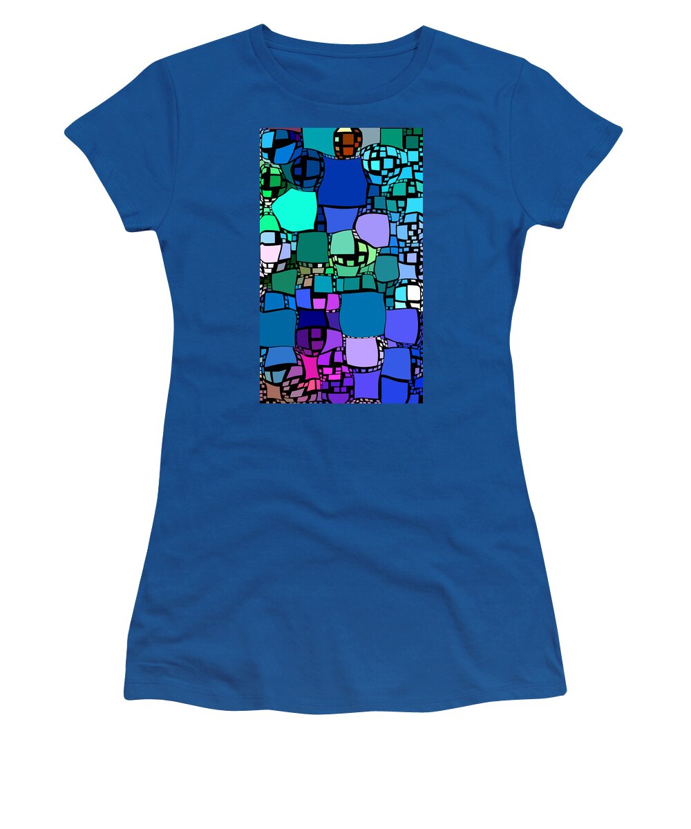 Abstract Women's T-Shirt featuring the digital art Warped 7 by Chris Butler