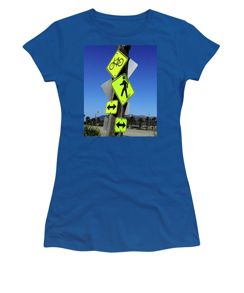 Signs Women's T-Shirt featuring the photograph What by Joe Palermo