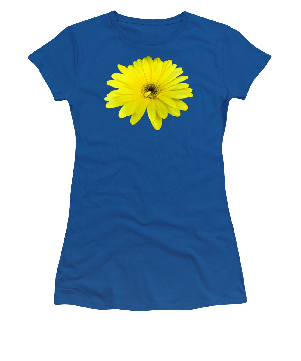 Yellow Women's T-Shirt featuring the photograph Yellow Daisy Flower by Delynn Addams by Delynn Addams