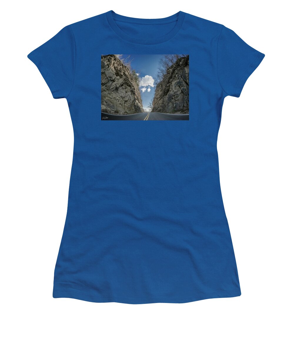 County Road Women's T-Shirt featuring the photograph Mindoro Cut #1 by Phil S Addis