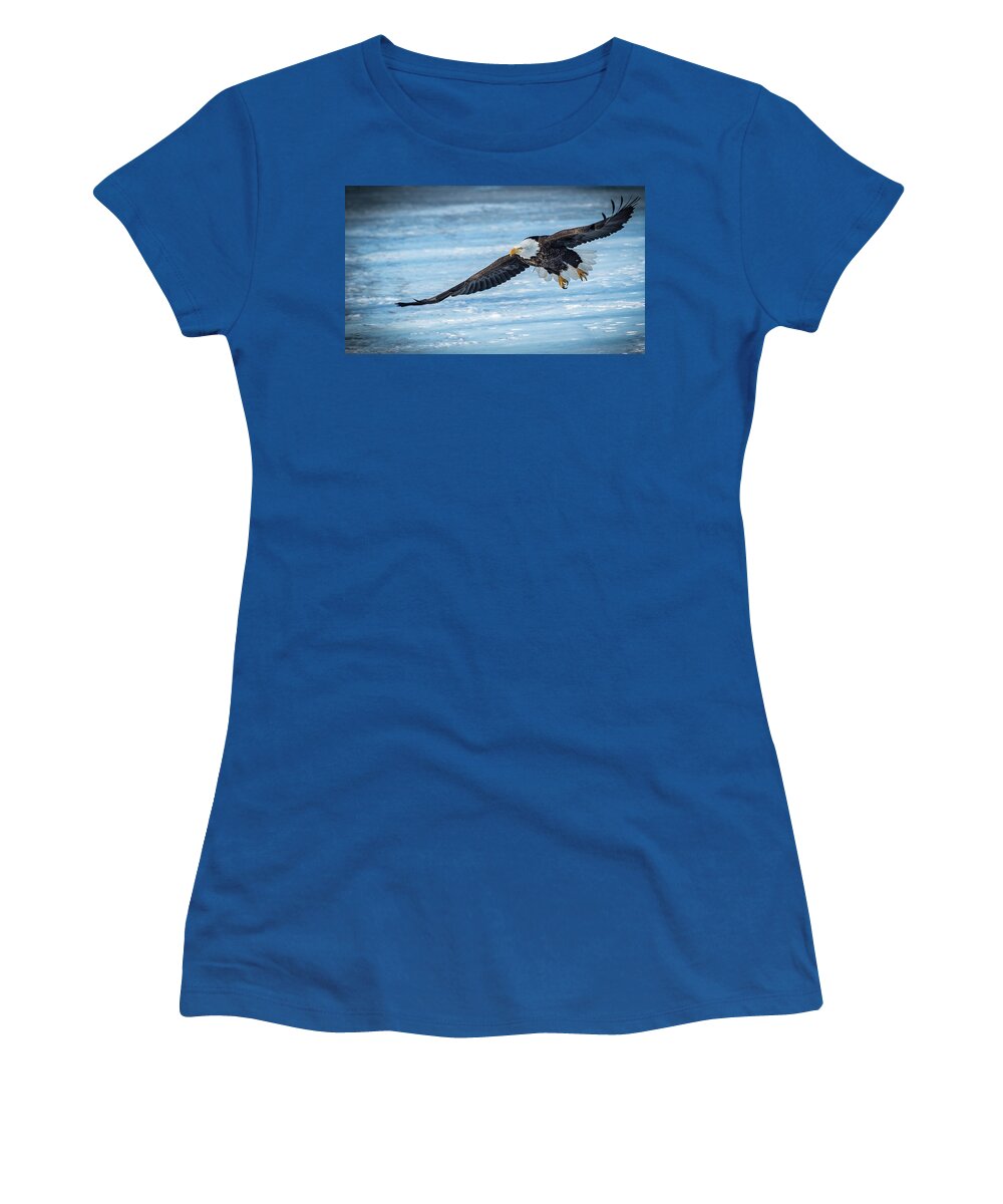 Eagle Women's T-Shirt featuring the photograph Spread Wide #2 by Laura Hedien