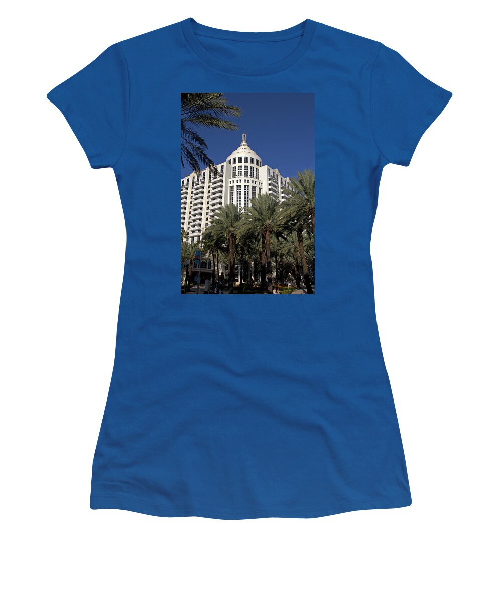 Art Deco Women's T-Shirt featuring the photograph Art Deco - South Beach - Miami Beach #14 by Richard Krebs