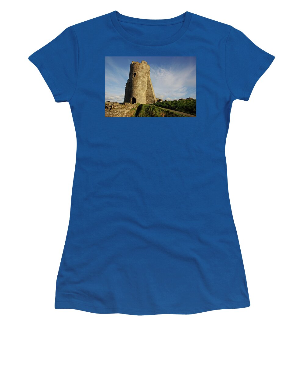 Wales Women's T-Shirt featuring the photograph ABERYSTWYTH. The Castle Gatehouse. by Lachlan Main