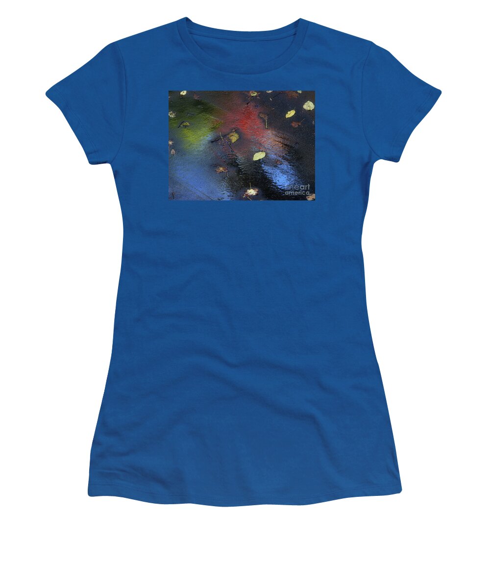 Asphalt Women's T-Shirt featuring the photograph Asphalt Autumn by Mike Eingle