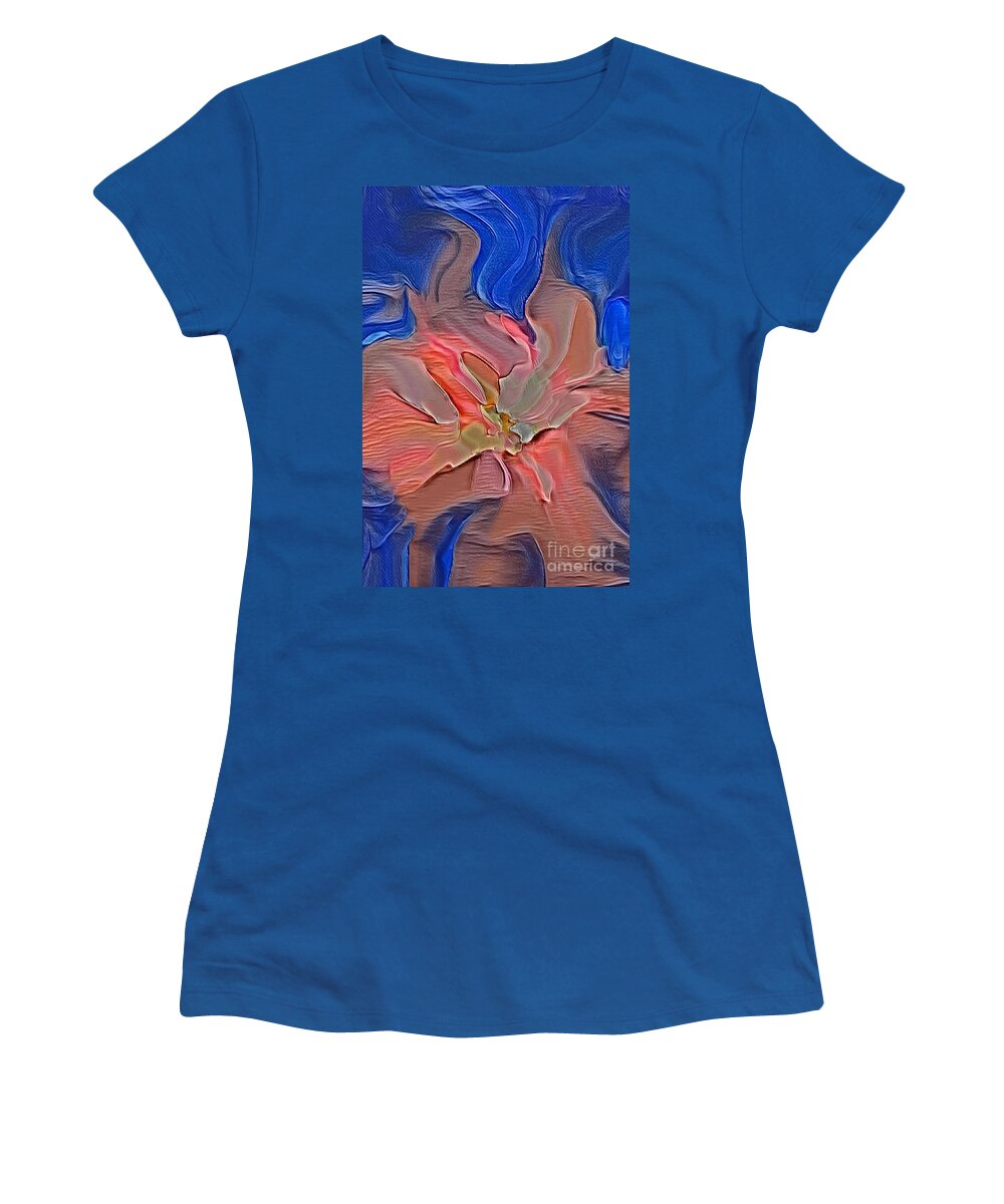 Abstract Women's T-Shirt featuring the digital art Beyond The Bounds by Rachel Hannah