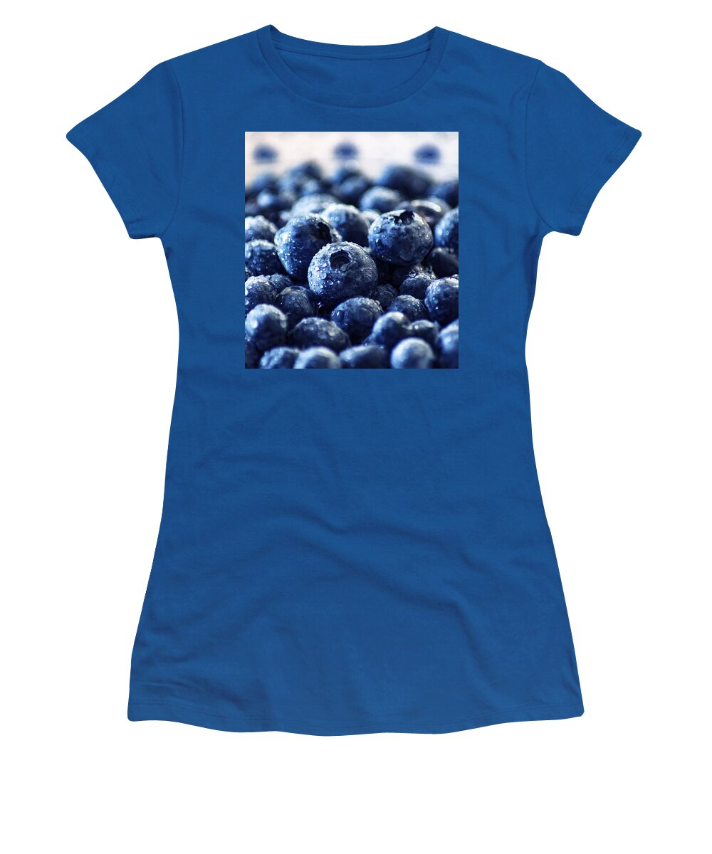 Food Women's T-Shirt featuring the photograph Blueberries by Top Wallpapers