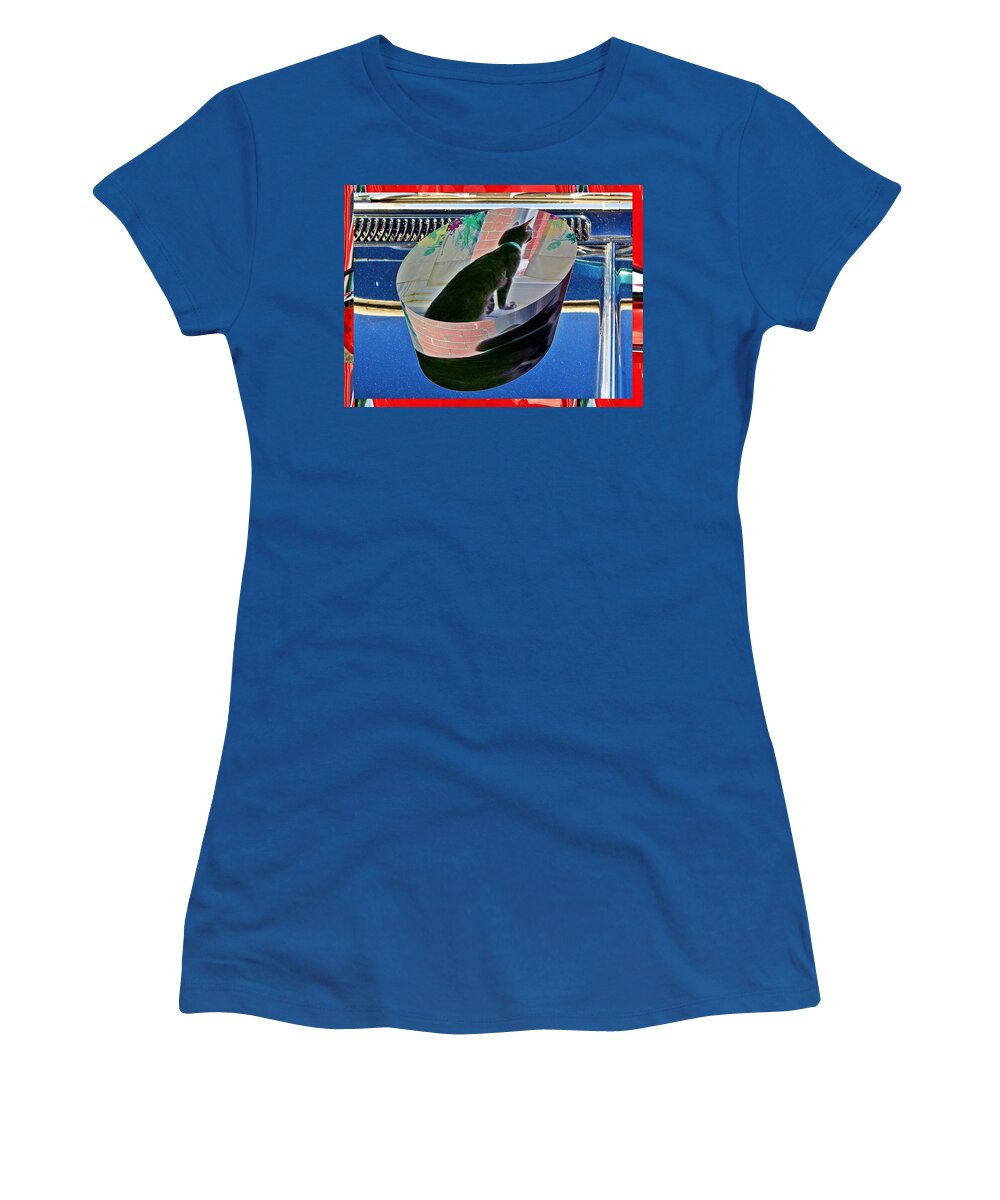 Cats Women's T-Shirt featuring the digital art Cat as a cylinder by Karl Rose