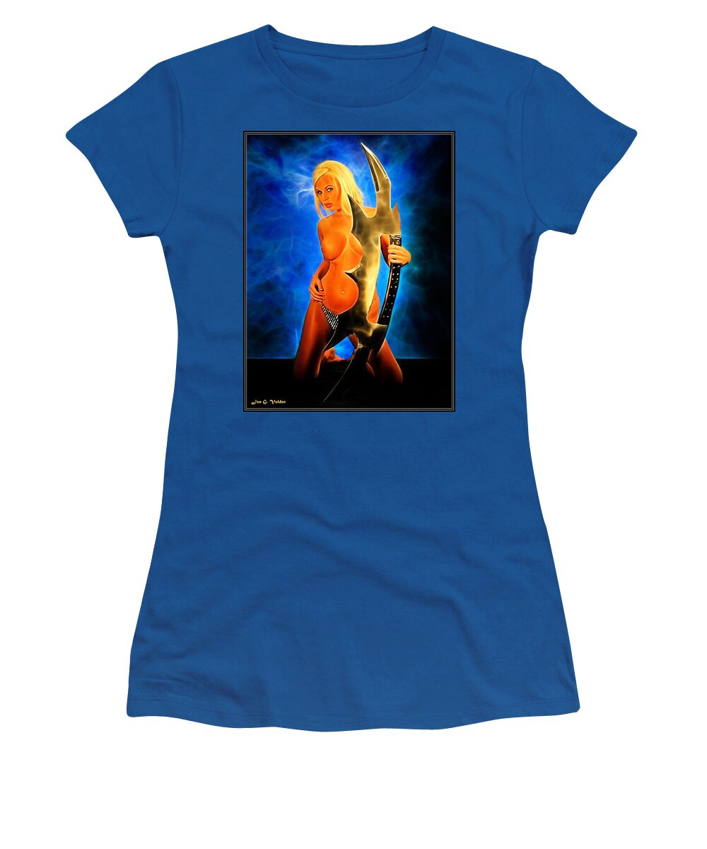 Chain Women's T-Shirt featuring the photograph Chain Batlif Blond by Jon Volden